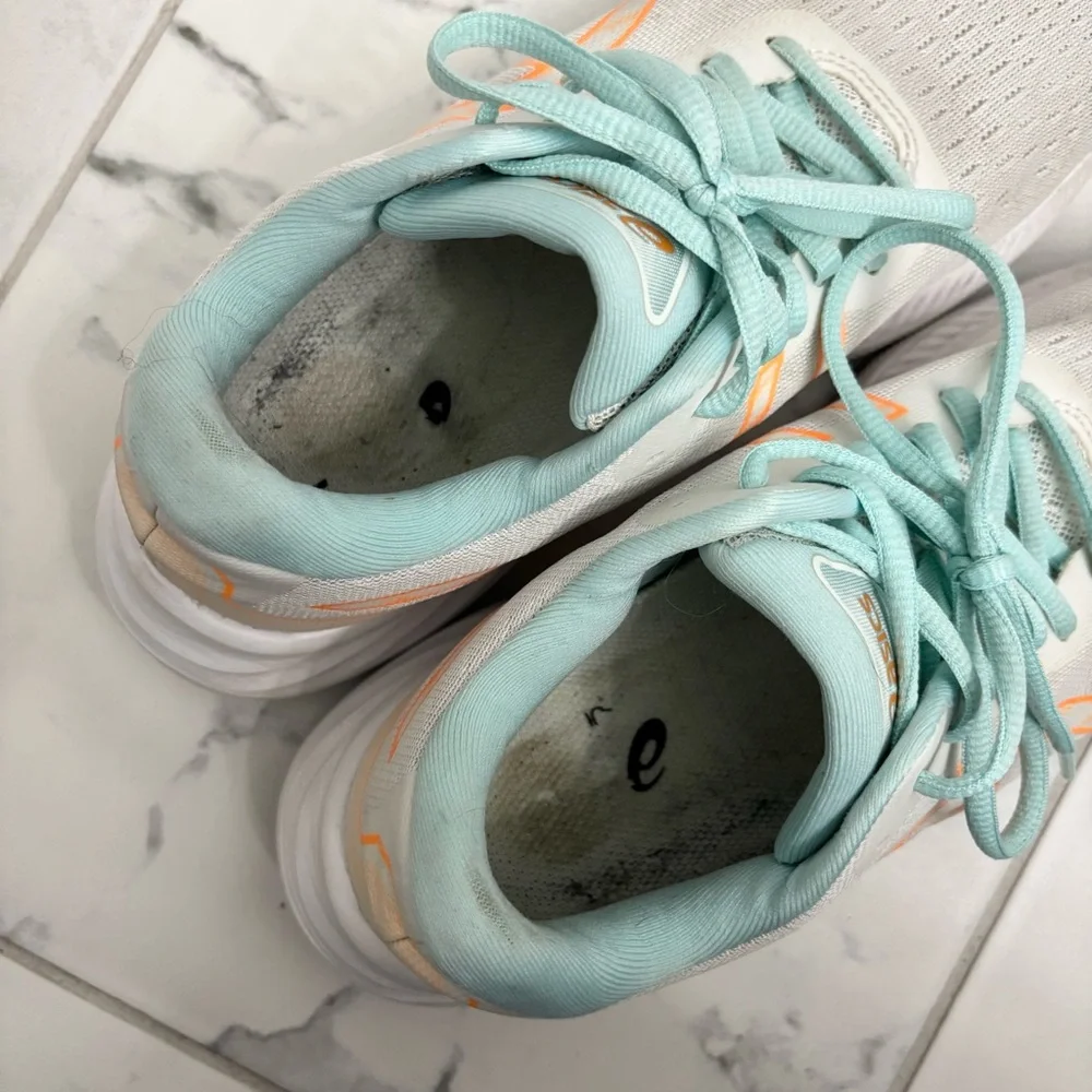 ASICS Gel-Excite 9 Running Shoes Womens 8 Sneakers Orange Aqua Blue White